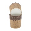 Unique Bargains Disposable Baking Cups Wood Pulp Paper PE Coating Reddish Brown Khaki 2.76"x2.17" 50 Pcs - 3 of 4