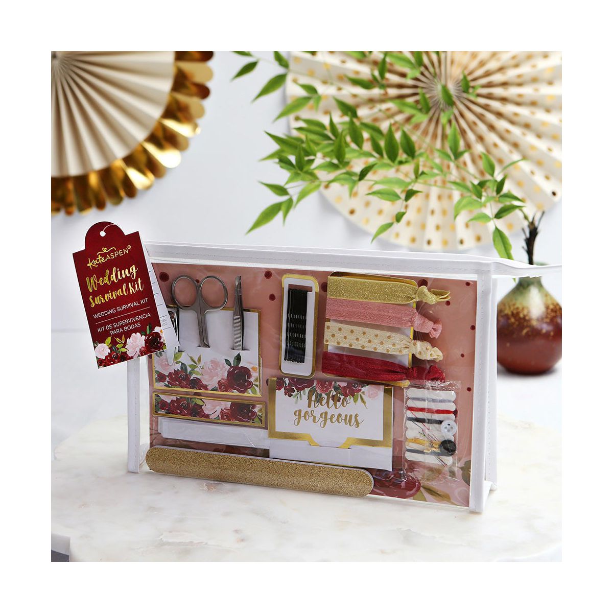 Kate Aspen Burgundy Blush Floral Wedding Survival Kit | 18140FW - thumbnail 10