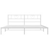 vidaXL Metal Bed Frame with Headboard White 76 in.x79.9 in. King - 4 of 4