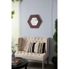 NicBex 18.5" Hexagon Wall Mirror,Decorative Mirror with Solid Wood Frame,Wall Decor for Living Room,Bathroom,Hallway,Bedroom - 3 of 4
