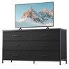 6-Drawer Wide Fabric Dresser and TV Stand, Large Storage Tower Unit with Fabric Bins for Bedroom, Closet, Hallway - 2 of 4