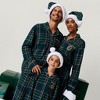 Adult General Sizing Green Tartan Plaid Men's Flannelette Luxe Pajama Set - Posh Peanut - 4 of 4