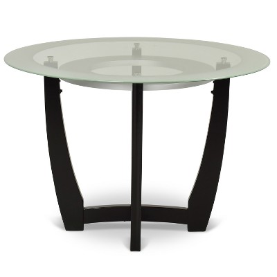 Steve Silver Co. Verano Dining Table Espresso: 45" Round, Non-Extension, Criss Cross Base, Seats 4