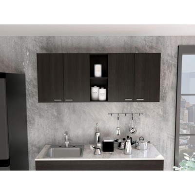 NicBex Sideboard Buffet Cabinet Modern Design Wall Storage Cabinet 150" Cabinet with Built-in Dish Rack and Holder for Dining Room