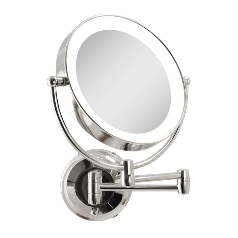 11" Round LED Wall Mount Powered by Battery or Adaptor Makeup Mirror - Zadro, 4 of 9
