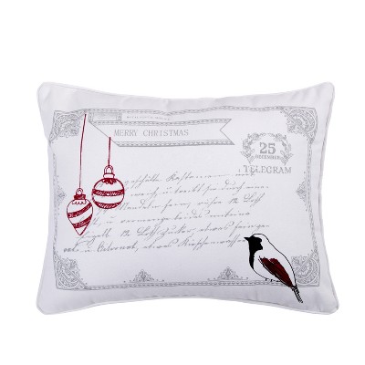 Holly Holiday Decorative Pillow White - Levtex Home