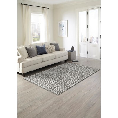 Handmade Charcoal Geometric Wool 5' x 7' Tufted Rug