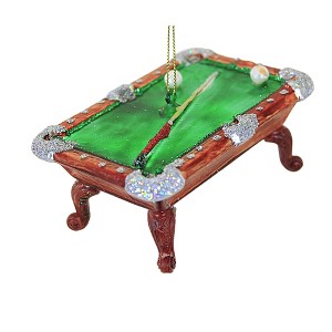2.0 Inch Pool Table Ornament Cue Eight Ball Billiards Tree Ornaments - 1 of 3