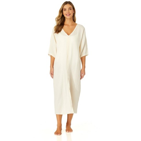 Women's Double V Neck Kaftan Cover Up - image 1 of 4