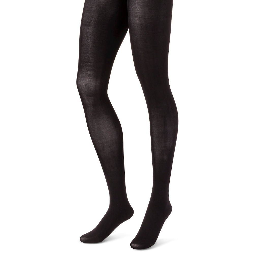 Hanes Premium Women's Opaque 2pk Tights - Black M