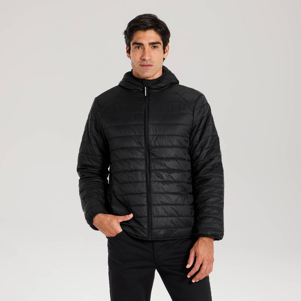 Men's Packable Puffer Jacket - Goodfellow & Co™ Black S
