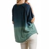 Women's Dip Dye Raw Edged Top - umgee - 2 of 4