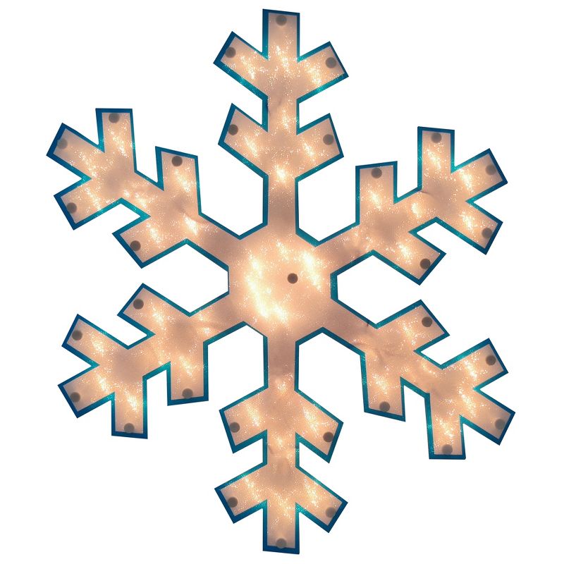 Northlight 16.75" Lighted Snowflake Christmas Window Silhouette, 1 of 3