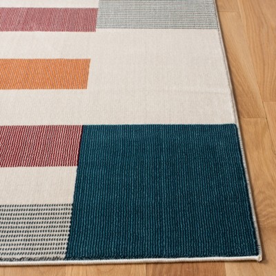 Safavieh 6'7" Square Beige and Yellow Abstract Area Rug