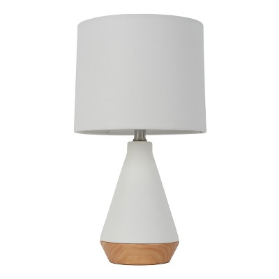 grey wooden table lamp