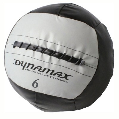 Dynamax Stinger II 6 Pound 14 Inch Diameter Exercise Weight Training Fitness Medicine Ball for Home Gym Core Toning Workout, Gray and Black