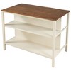 NicBex Dining Table Set for 4 Morden Counter Height Table with 2 Storage Open Shelves and 2 Wooden Stools for Kitchen - 4 of 4