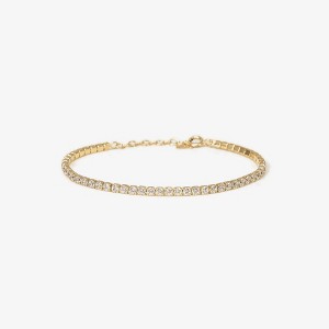 Bearfruit Jewelry Sterling Silver 18k Gold Plated Cherie Tennis Bracelet - 1 of 4