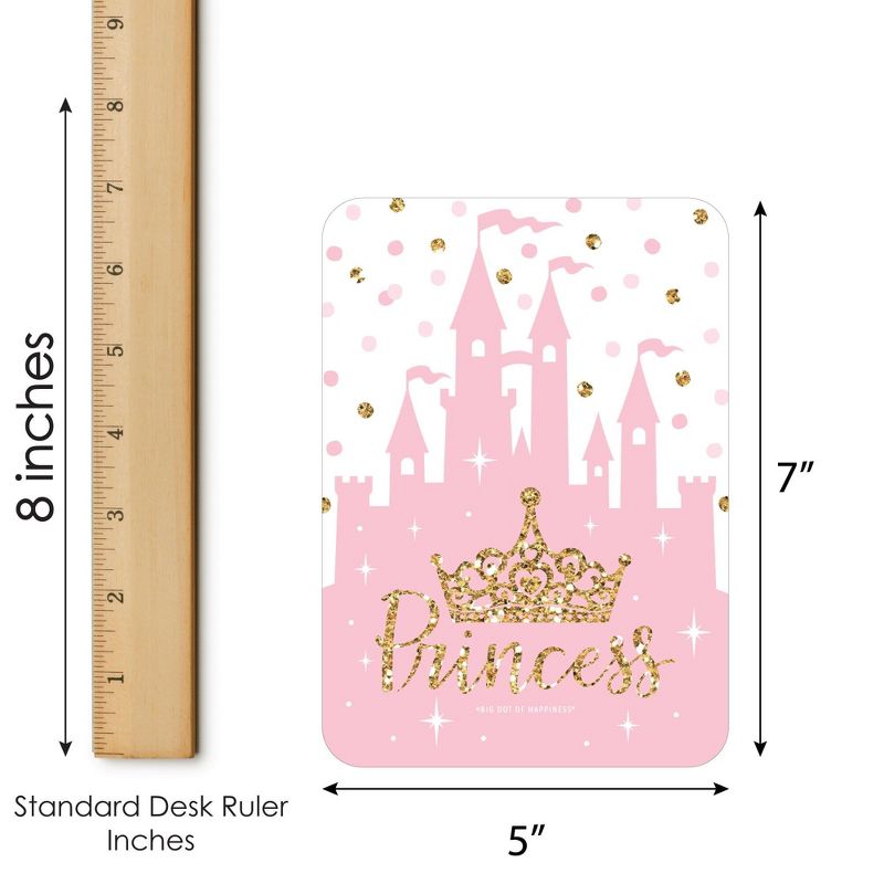 Big Dot of Happiness Little Princess Crown - Picture Bingo Cards and Markers - Birthday Party Bingo Game - Set of 18, 5 of 6