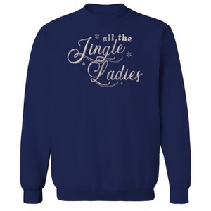 Rerun Island Men's Christmas All The Jingle Long Sleeve Graphic Cotton Sweatshirt - 1 of 1