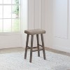 30" Saddle Backless Barstool Rustic Gray/Taupe – Hillsdale Furniture - 2 of 4