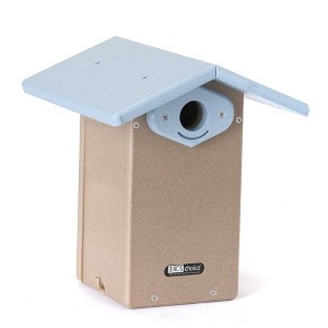 Birds Choice 11" Silver Toupe & Blue Ultimate Bluebird House Recycled Plastic Bird House: Weather-Resistant, No Assembly Required - 1 of 4