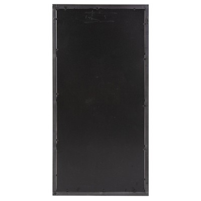 White Washed Rectangular Bronze and Silver Wall Mirror