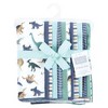 Hudson Baby Boys Cotton Flannel Burp Cloths 12-Pack Bundle, Dino Friends, One Size - image 2 of 4