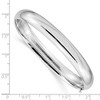 Black Bow Jewelry 8mm 14k White Gold High Polished Domed Hinged Bangle Bracelet - 4 of 4