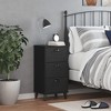 vidaXL Bedside Cabinet Accent End Table Bedroom Furniture Solid Wood Pine, 15.7"x13.8"x31.5" - 3 of 4