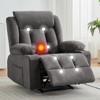 Swivel Rocker Recliner Chair with Massage and Heat,Oversize Ergonomic Lounge Sofa with Extended Footrest,Cup Holders for Living Room, Bedroom - 2 of 4