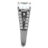 Slickblue Fashion Ring for Women, Square Clear CZ Center with Two Pave Rows, Silver Polished Steel, Size 5–10 - 4 of 4