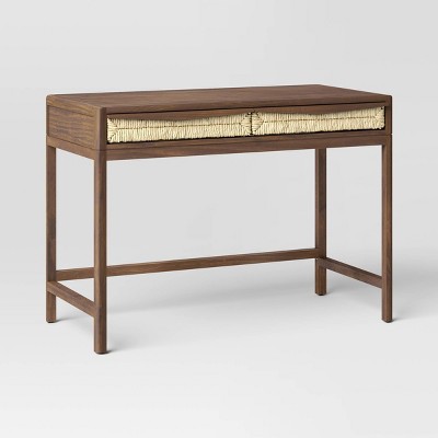 Withania Desk with Drawers - Threshold™: Wood Composite, Home Office Furniture, Study Writing Table