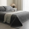 Down Home | Vintaged Washed 3pc Quilt Set Gray - King - 3 of 4