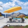 PURPLE LEAF Patio Umbrella White Cantilever Offset Umbrella Square Outdoor Umbrella with 360-degree Rotation for Garden Deck Pool - 2 of 4