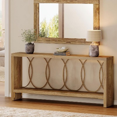 Tribesigns 70.9" Extra Long Console Table, 2-Tier Sofa Table Behind Couch, Modern Foyer Stand for Hallway, Entryway, Living Room