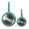 Gibson Home Plaza Cafe 2 Piece Aluminum Frying Pan Set with Soft Touch Handles in Mint - image 3 of 4