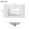 NicBex 30" Bathroom Vanity with Ceramic Sink, Bathroom Cabinet Storage with 1 Spacious Cabinet and 1 Hidden Drawers for Bathroom, White - 4 of 4