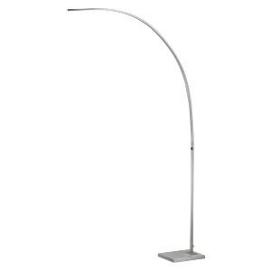 Adesso Sonic LED Arc Lamp - Silver (Lamp Includes Energy Efficient Light Bulb)