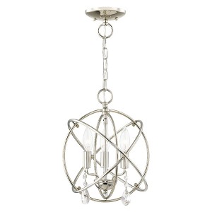 Livex Lighting Aria 3 - Light Chandelier in  Polished Nickel - 1 of 2