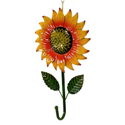 Home & Garden 16.5" Sunflower Single Hook Yard Decor Direct Designs International  -  Decorative Wall Sculptures