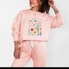 Simply Sage Market Winter Floral Lightweight Garment Dyed Sweatshirt - 2 of 4