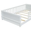 NicBex Twin Size Wooden Floor Bed, Modern Platform Bed Frame with Book Storage Rack and Guardrail for Boy and Girl - 4 of 4