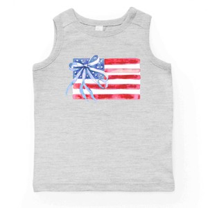 The Juniper Shop Watercolor Flag Coquette Youth Tank Top - 1 of 4