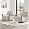 Spruce&Spring Swivel Accent Chair with U-Shaped Wood Arm - 2 of 4