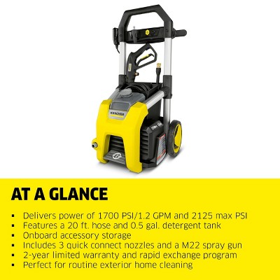 Karcher K1700 Yellow and Black Electric Pressure Washer