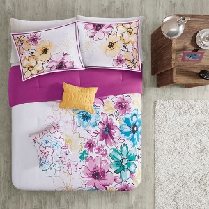 Pink/Blue Skye Comforter Set Twin/Twin XL 4pc, Size: TWIN/TWIN EXTRA LONG