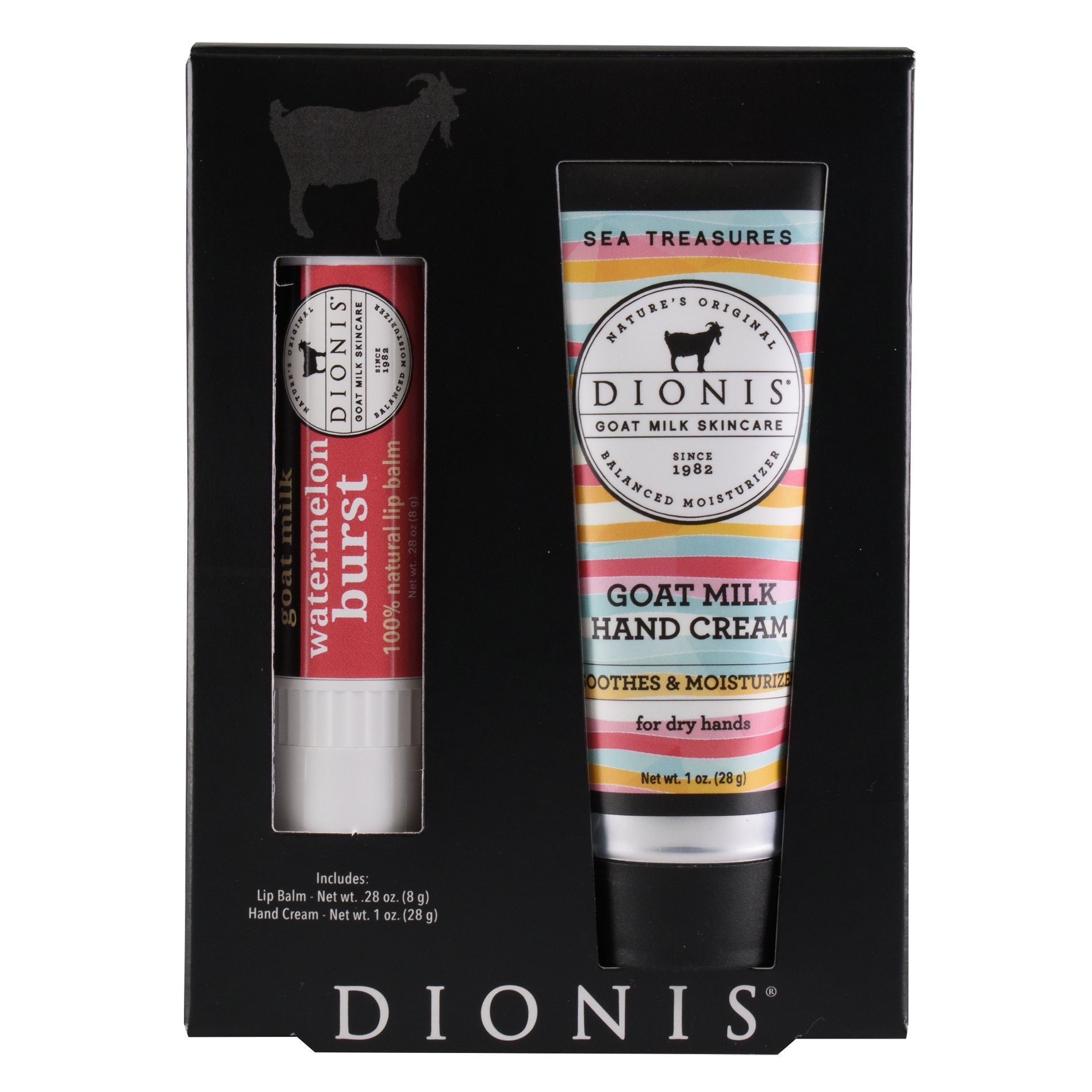 Dionis Goat Milk Lip & Hand Set Sweet Treasures, 2pc
