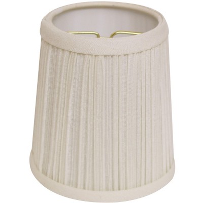 Vynxaria Lampshades: White Slant Hardback Chandelier Shades, 2.5" x 5" x 4", Set of 6 with Flame Clip