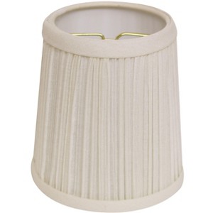 Vynxaria Lampshades: White Slant Hardback Chandelier Shades, 2.5" x 5" x 4", Set of 6 with Flame Clip - 1 of 4